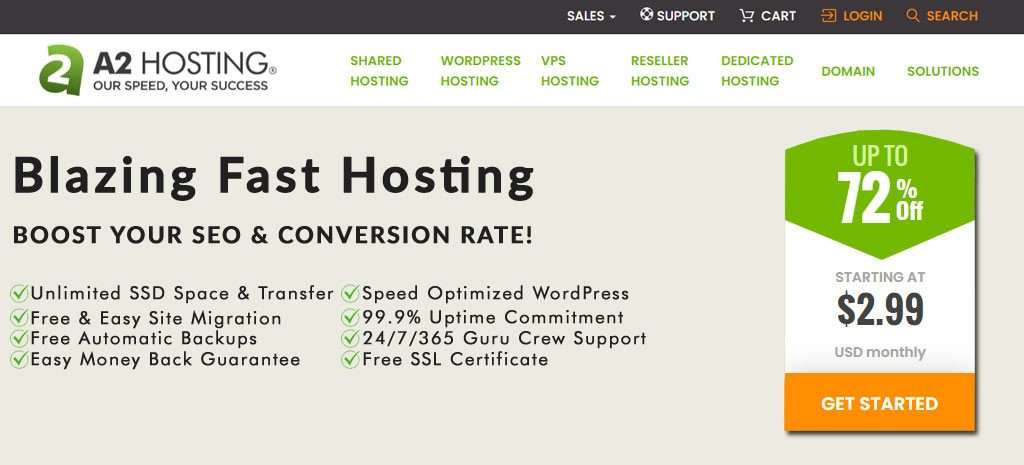 a2hosting wordpress web hosting