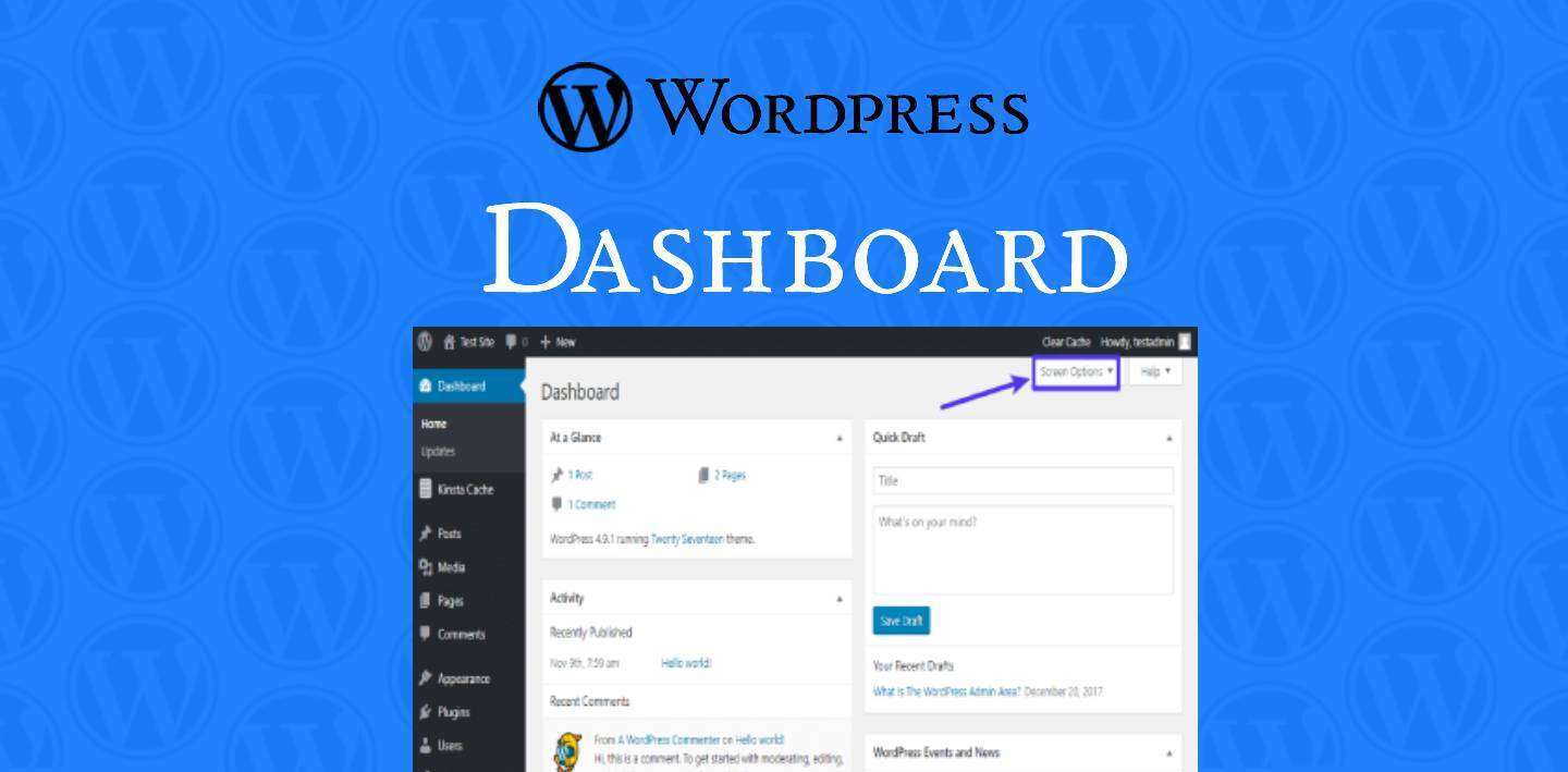 Wordpress Dashboard tutorial