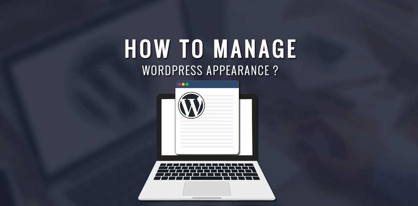 WordPress Appearance Menu