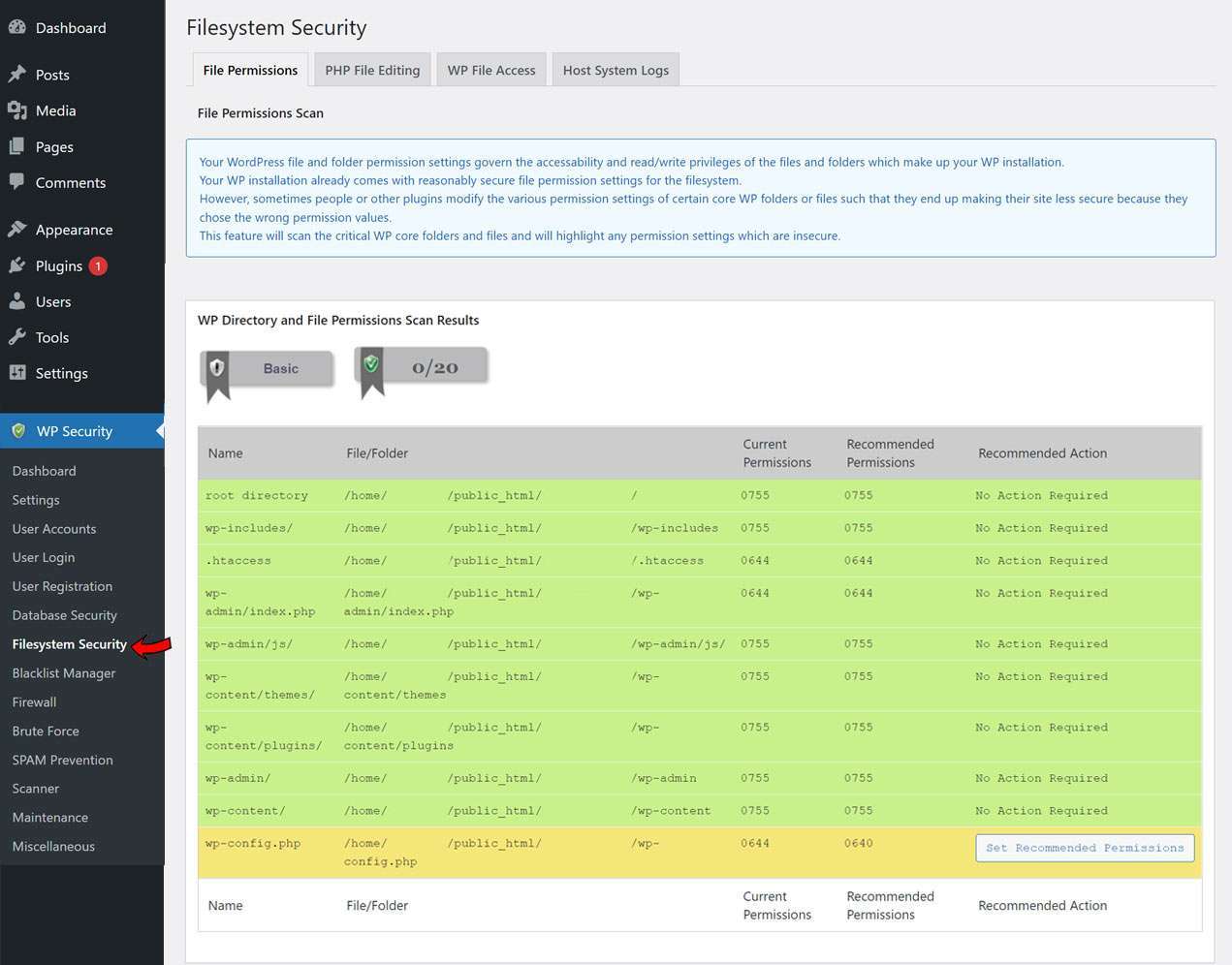 File Permissions Scan