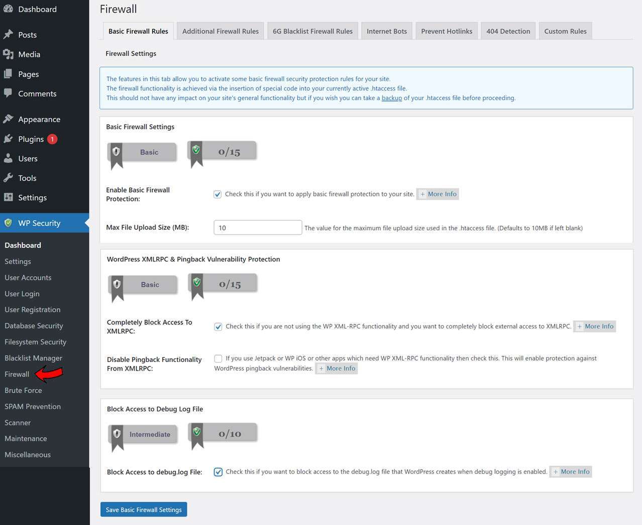 Basic Firewall Setting